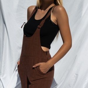 linen overalls